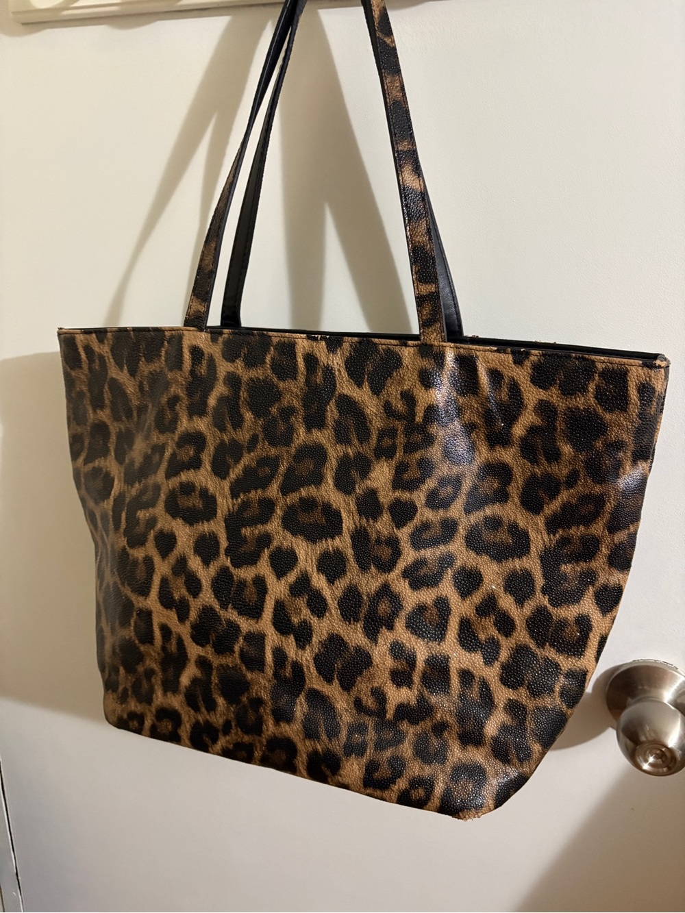 Chico's Leopard Print Tote in Brown and Black